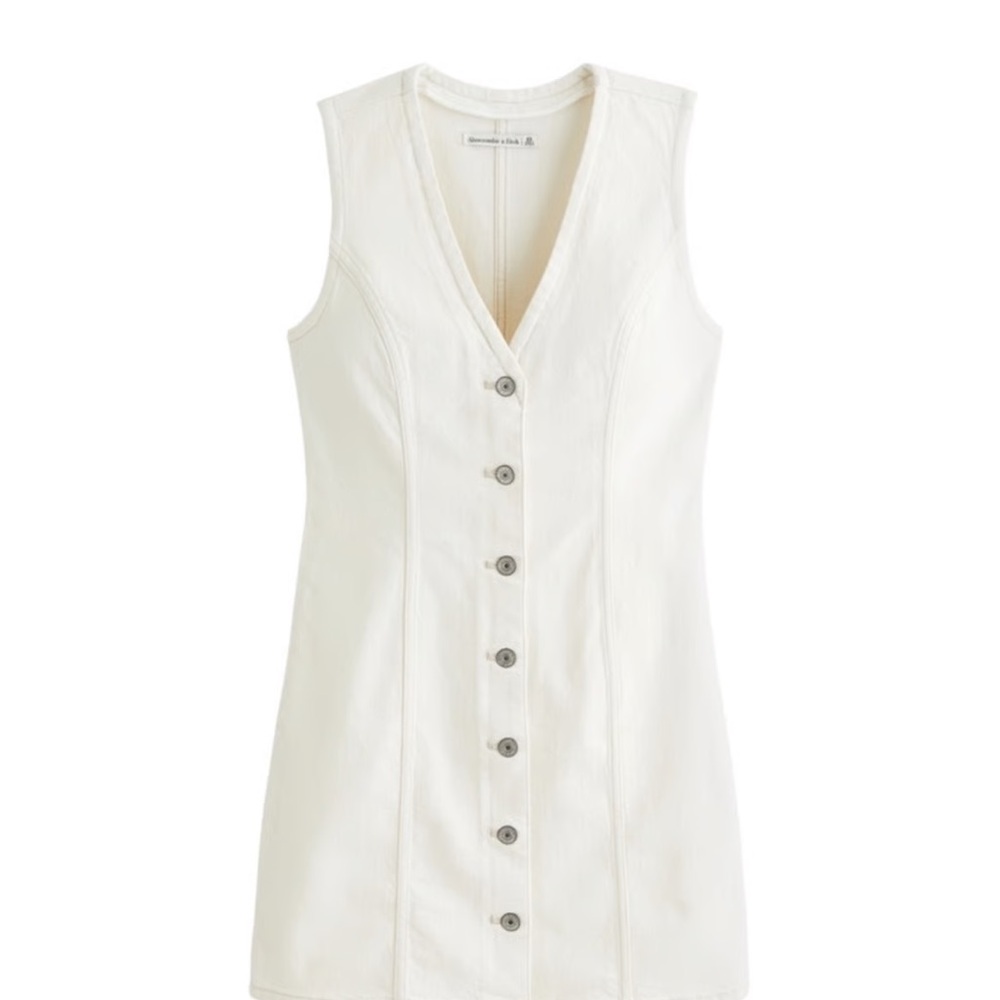 Abercrombie & Fitch White Denim Mara Dress